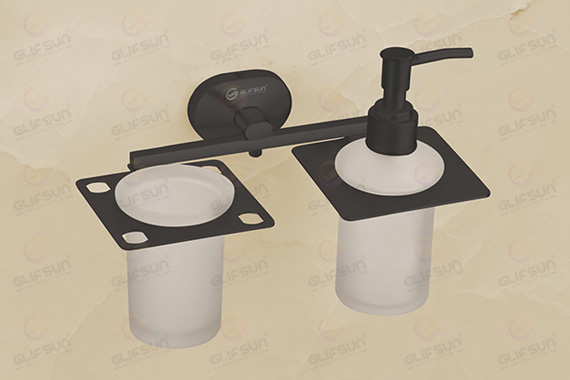 Tumbler Holder With Liquid Soap Dispenser