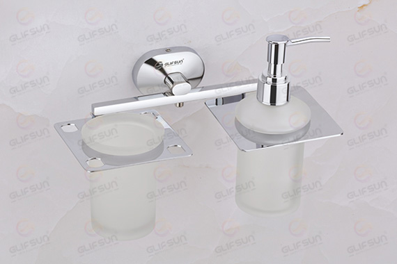 Tumbler Holder With Liquid Soap Dispenser
