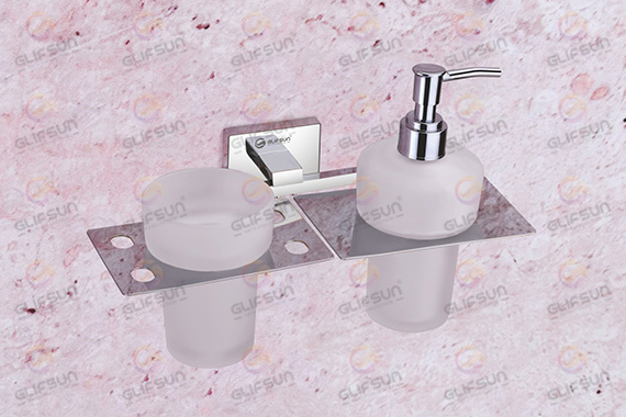 Tumbler Holder With Liquid Soap Dispenser