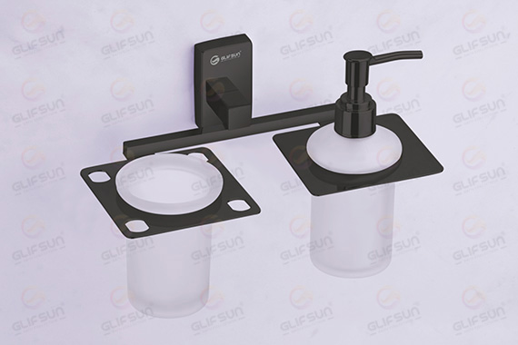 Tumbler Holder With Liquid Soap Dispenser
