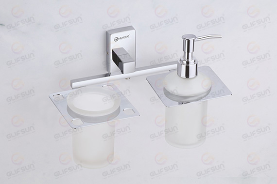 Tumbler Holder With Liquid Soap Dispenser