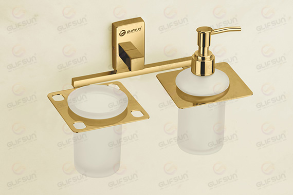 Tumbler Holder With Liquid Soap Dispenser