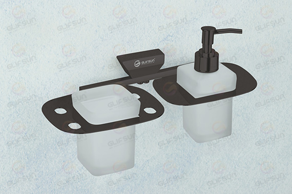 Tumbler Holder With Liquid Soap Dispenser