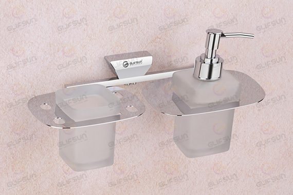 Tumbler Holder With Liquid Soap Dispenser