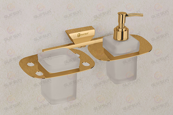 Tumbler Holder With Liquid Soap Dispenser