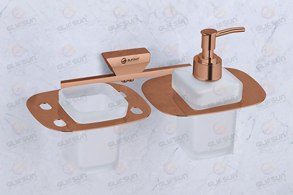 Tumbler Holder With Liquid Soap Dispenser