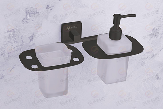 Tumbler Holder With Liquid Soap Dispenser