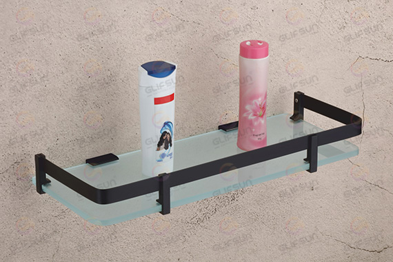 Glass Shelf Matt Black